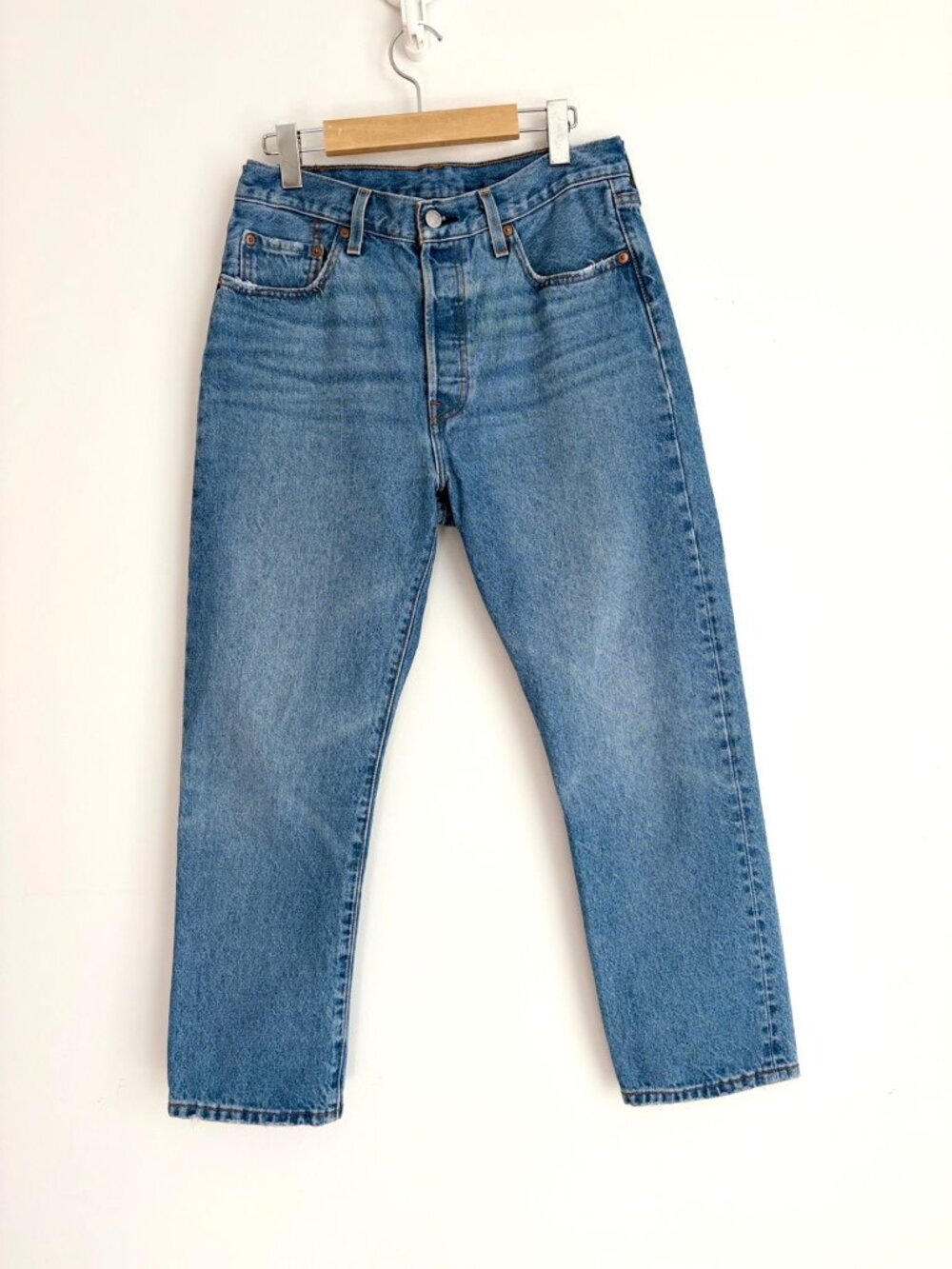 Levi’s 501 Oxnard Athens Pushed Classic Straight Cropped Jeans W29 L26